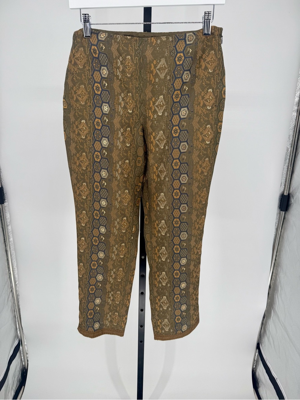 Ralph Lauren Silk & Metallic Capri sz 6